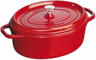 Amazon.co.jp: Staub 4.5クォート オーバルココット チェリー